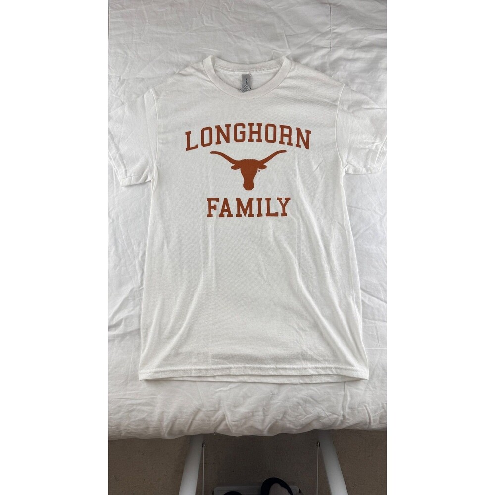 Longhorn Family T-Shirt White Texas Longhorns Graphic Tee Men's Small Gildan